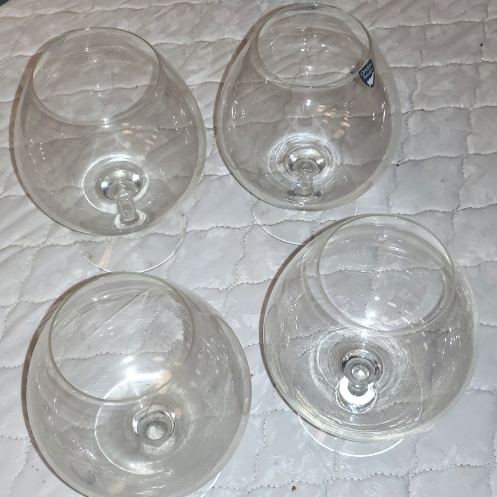 Orrefors Sweden Aromglas Brandy Cocnac set of 4 Stemware
